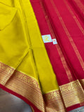 Priyamvada , Pure Mysore Crepe Silk Saree with 100 Gsm Thickness with Beautiful Weaving and Rich Pallu with Blouse -SACHI001MSY