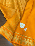 Sumangala , Pure Mysore Crepe Silk Saree with 100 Gsm Thickness with Beautiful Weaving and Rich Pallu with Blouse -SACHI001MSS