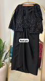 Designer Ready to wear drape skirt with crop top and crop jacket embellished with sequins and beads work-DP001RMS