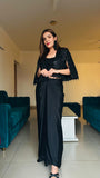 Designer Ready to wear drape skirt with crop top and crop jacket embellished with sequins and beads work-DP001RMS