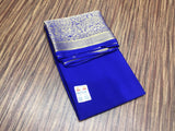 Neelam , Indigo Blue Shade Pure Mysore silk saree with Golden Weaving Zari Borders and Pallu -SACHI001MS