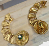 Jasba , elegant Gold Finish Earcuff with Earrings for women -MUSKAN001EC