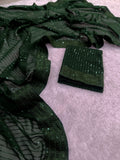Glada , Green Sequins Saree for Women -MISS001GS