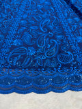 Beauty in Blue , Electric Blue Sequins Lehenga For Women-LASA001BL