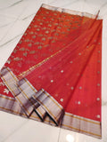 Nagma , Pure Chanderi Handloom Katan Silk saree for Women-NAGMAOO1KS
