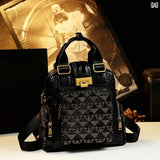 Glitterati , Black Elegant Back pack / Sling Bag for Women -KCO001BS