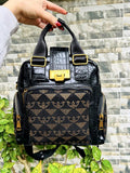 Glitterati , Black Elegant Back pack / Sling Bag for Women -KCO001BS