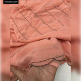 Peach Love ,Peach Pure Georgette Saree with Cutdana Work all over -DF001PS