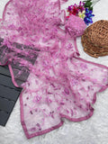 Pink Lady , beautiful Pink Net Saree with Sequins work -TANVI001PNS