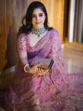 Pink Lady , beautiful Pink Net Saree with Sequins work -TANVI001PNS
