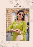 Green Elegant Rayon Kurti with Palazzo Bottom for women -RG001RKB