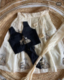 k. k Kids Special  Deer Design premium Chanderi Lehanga  top for kids-SOC001KL