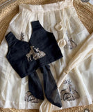 k. k Kids Special  Deer Design premium Chanderi Lehanga  top for kids-SOC001KL