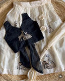 k. k Kids Special  Deer Design premium Chanderi Lehanga  top for kids-SOC001KL