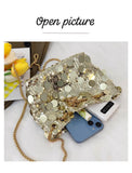 Silver  sequins  Designer  Stylish Vey Classy Sequins  Potli Sling Bag -KJ001PBE