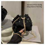 Black  sequins  Designer  Stylish Vey Classy Sequins  Potli Sling Bag -KJ001PBB