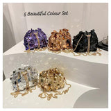 Purple  sequins  Designer  Stylish Vey Classy Sequins  Potli Sling Bag -KJ001PBC