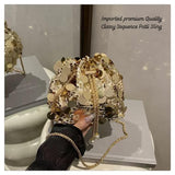 New Golden sequins Designer  Stylish Vey Classy Sequins Potli Sling Bag -KJ001PBA