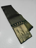 Tanmayi , elegant Pure kanchipuram silk saree handwoven with 2 g pure jari exclusive Bridal saree -SACHI001BBS