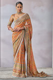 Bollywood Diva Madhuri Dixit Inspired Bollywood Replica Real Mirror Work Saree -SLC001YS