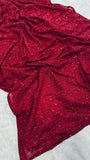 Raasati , Red Beautiful Sequins Saree for Women -SSS001RSW