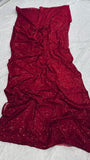 Raasati , Red Beautiful Sequins Saree for Women -SSS001RSW