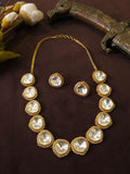 Prema , Premium Polki (Back side silver foiled) Necklace set for Women -JAYDU001PP
