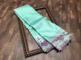Anandika , elegant Pista Green shade Kanjivaram Silk Saree for women -SACHI001PG