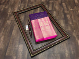 Shylashree , Violet and Pink Combination Kanjivaram Silk Saree for wOmen - SACHI001VP