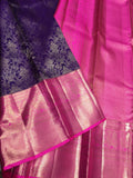 Shylashree , Violet and Pink Combination Kanjivaram Silk Saree for wOmen - SACHI001VP
