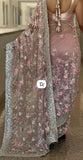 My Fair Lady , Pastel Pink Pure Net Fabric adorned with Heavy Parsi Emboidery and Original Mirror Work -21ETHNIC001PNS