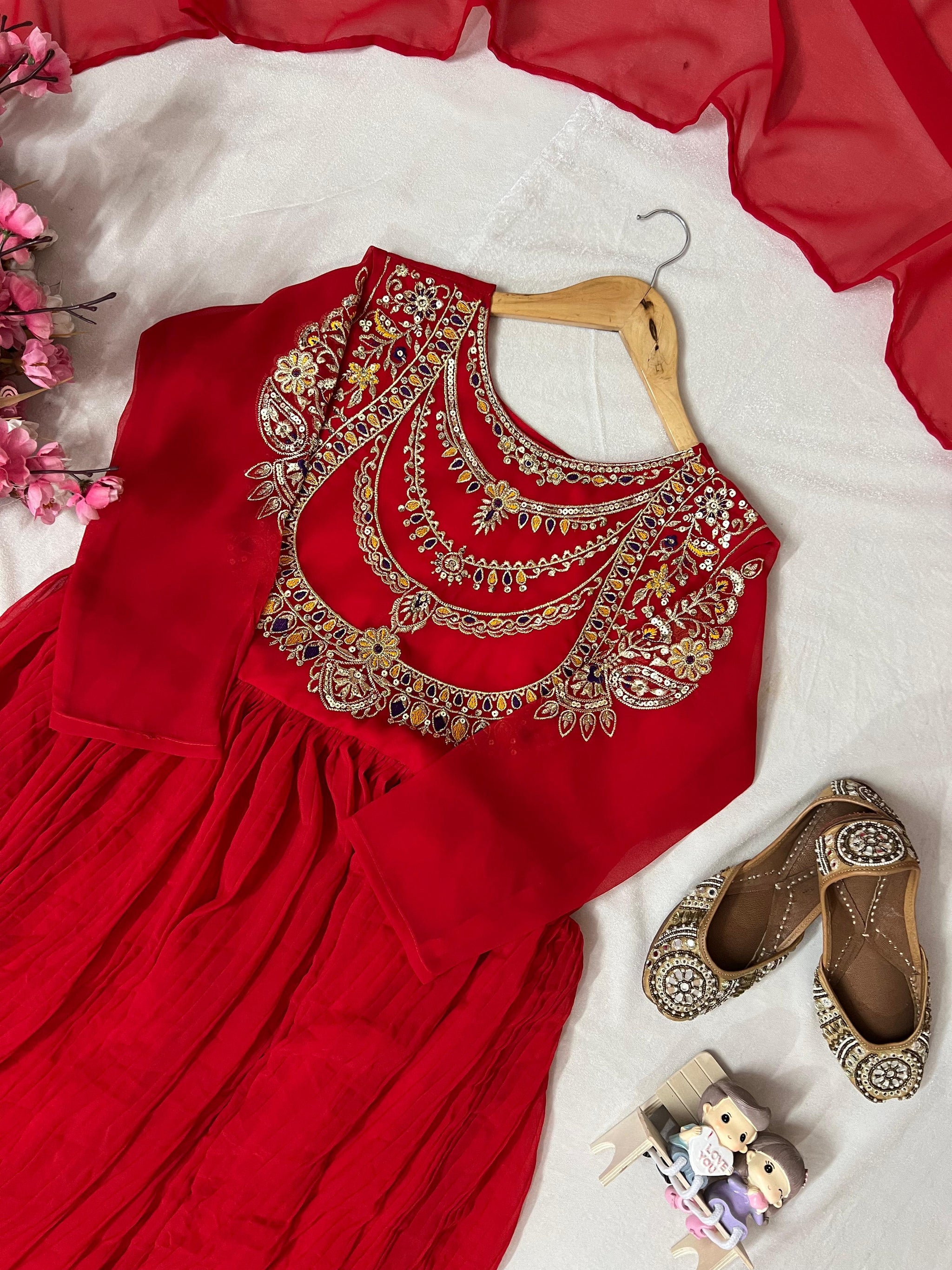 Ramba , Bollywood Replica Red Anarkali Gown for women -SOC001AG –  www.soosi.co.in