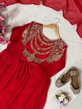 Ramba , Bollywood Replica Red Anarkali Gown for women -SOC001AG