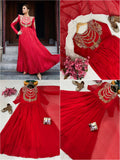 Ramba , Bollywood Replica Red Anarkali Gown for women -SOC001AG