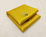 Sanjukta , Yellow Pure Chanderi Silk Saree for Women -SHABI001YS