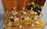 Golden Beauty , Gold Finish Beautiful Snacks serving set -AKSH001DS