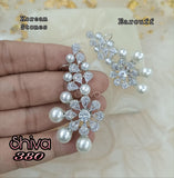 Bollywood Celebrity Inspired Diamond Ear cuff with Pearls for women -JAYDU001DEC