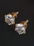 Bollywood Superstar inspired Gold Plated Diamond Earrings with Screw Back for Men-JAYDU001DE