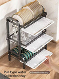 Stylish and Convenient 3 Layered Multi Functional Kitchen Utensils Rack -ANUB001MFR