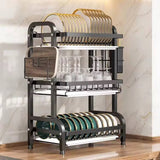 Stylish and Convenient 3 Layered Multi Functional Kitchen Utensils Rack -ANUB001MFR