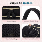 Black Quilted Mummy Backpack for Cute Mummies-ANUB001BP