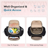 Black Quilted Mummy Backpack for Cute Mummies-ANUB001BP