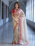 Indian Ethnic Beauty , Beautiful Twil Net Saree for women -TANVI001IB