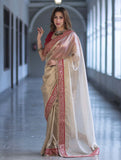 Indian Ethnic Beauty , Beautiful Twil Net Saree for women -TANVI001IB