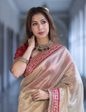 Indian Ethnic Beauty , Beautiful Twil Net Saree for women -TANVI001IB