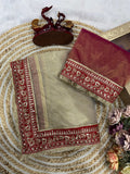 Indian Ethnic Beauty , Beautiful Twil Net Saree for women -TANVI001IB