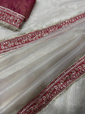 Indian Ethnic Beauty , Beautiful Twil Net Saree for women -TANVI001IB