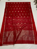 Nayantara , Red Shade Pure chanderi handloom saree for women -NAGMA001RS