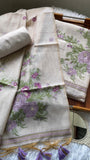 Violet Rose , Beautiful Woven Muga Suit Set with Jamdani Pattern - DEEP001MSB