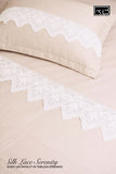 SILK LACE SERENITY SOLID 500TC PREMIUM BEDDING SET BY RB -RB001BSB